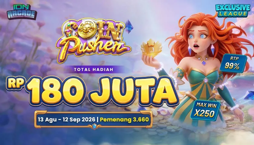 Coin Pusher hadiah 180 juta